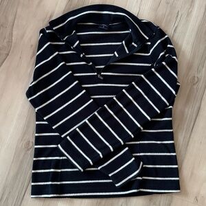 Lands' End Navy and Cream Sweater